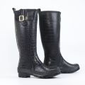 Spring and Summer Knee-High Rain Boots Non-Slip Men's and Women's Rubber Boots British Fashion Catch the Sea Rubber Boots Women's Western Style Slim Fit Riding Boots Shoe Cover. 
