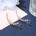 1Pcs Left Ear New Fashion Gold Silver Color Star Shape Long Earcuffs Bohemian Crystal Clip Pins Long Ear Wrap Cuffs For Women Fashion Jewelry, Gifts. 