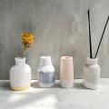 Concrete Epoxy Gypsum Vase Plaster Molds Flower Pot Mould Cement Vase Silicone Mold. 