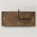 Wooden Wall Clock Rectangular 3D Big Hanging Clocks Retro Creative Home Living Room Office Decoration Wall Watch Quartz Clock. 