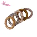 Muses Mall Simple Headband 5pcs Small Spiral Hair Coils Elastic Ponytail Holder Women Phone Cord Hair Ties Scrunchie Accessories. 