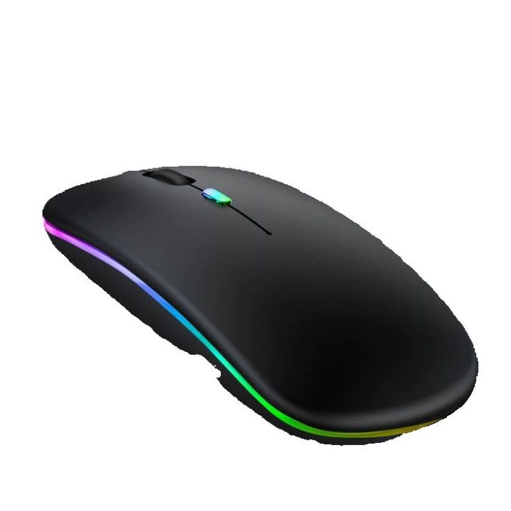 Wireless Mouse With LED Backlit USB Rechargeable Bluetooth-compatible RGB Silent Gaming Mouse For Computer Laptop PC Mause Gamer