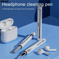 Pack 2 in 1 Blue IRPODS Cleaning Pen Set Microphone Multi-function Cleaning Pen Multi-function Headphone Air Hole Bluetooth Dust Brush for A Pro 3 Teeth Headphone Tool Set. 