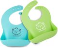 Baby Silicone Bibs Adjustable Waterproof Feeding Baby Bib Children Baby Toddler Eating Meal Boys Kids Girls Aprons. 