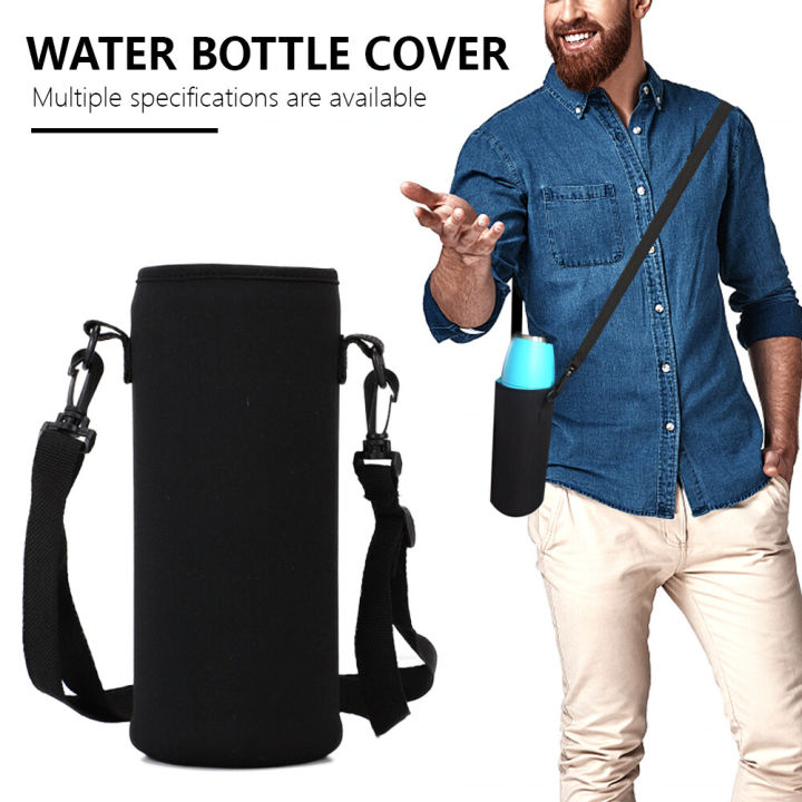 FG Water Bottle Cover Pouch with Strap for Shoulder Handheld Neoprene