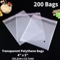 Flyers Transparent Wholesale Price Self Sealing Bags Bundle of 200 Flyers OPP Clear Transparent 4 X 5 inches Polythene Bags Plastic Bags Self Adhesive Cookie Packing Materials Candy Darz Flyers Packaging Jewelry Gift Packing Cellophane Bag. 