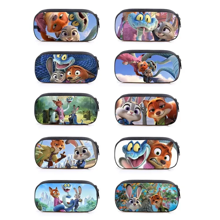 New Cartoon Zootopia 2 Pen Case Zootopia Nick Wilde Stationery Bag 3D ...