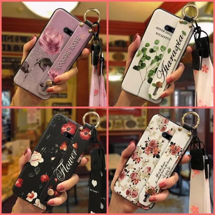 ring%20protective%20Phone%20Case%20For%20LG%20V50S%20Phone%20Holder%20Wristband%20Anti-knock%20Anti-dust%20Dirt-resistant%20Lanyard%20Durable%20Flower%20-%20Image%202