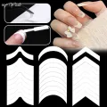 Myyeah 2 Sheet French Tip Guides Nail Sticker White Manicure Stripe Lines Adhesive Decals Nail Art DIY Professional Tool. 