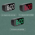 Smart Digital Alarm Clock Bedside,Red LED Tl USB Desk Clock with 12/24H Date Tature Snooze for Bedroom,Black. 