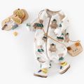Sanlutoz Cute Bear Fleece Thickened Long Sleeve Toddler Jumpsuits Warm Cozy Korean Style Zipper Winter Baby Rompers Clothing. 