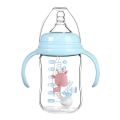 180ML Baby Glass Bottle Wide-bore Quick Flush Baby Bottle Anti-colic Newborn Milk Bottle Training Baby Feeding Accessories Water. 