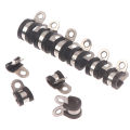 2pcs Rubber Lined P Clips Cable Mounting Hose Pipe Clamp GENGLI. 