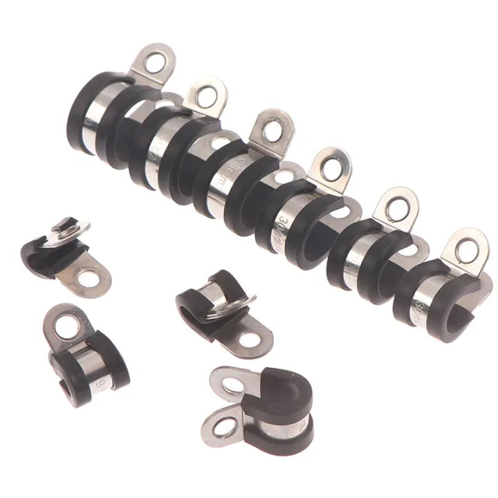 2pcs%20Rubber%20Lined%20P%20Clips%20Cable%20Mounting%20Hose%20Pipe%20Clamp%20GENGLI%20-%20Image%209