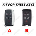 Luminous Zinc Alloy Car Key Fob Cover Case Remote Holder Shell Keychain for Land Rover Ranger Rover Velar Sport Evoque Defender Freelander Discovery Protection Styling Accessories. 