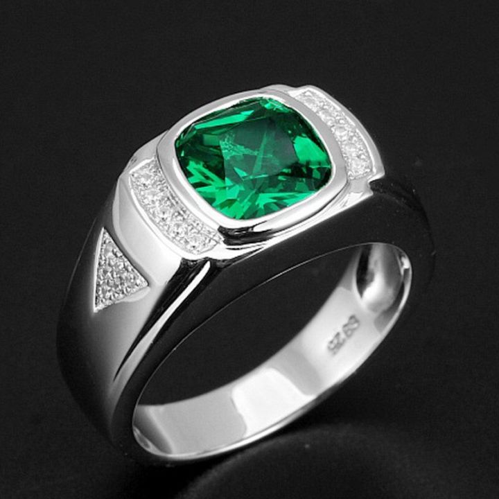 %E3%80%90IKE%E3%80%91Fashion%20Green%20Crystal%20Emerald%20Gemstones%20Diamonds%20Concise%20Rings%20for%20Men%20%20White%20Gold%20Silver%20Color%20Jewelry%20Bague%20Trendy%20Bands%20-%20Image%204