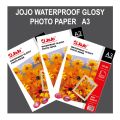 A3 JOJO ONE FACE GLOSSY PHOTO PAPER 135Gsm - 50Sheest 135 Gsm. 