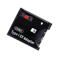 Black Adapter Support SD SDHC SDXC MMC Card to Standard Compact Flash Type I Card Reader Converter. 