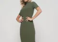 Short Sleeve Bodycon Short Dress. 