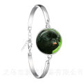 Agile Dog Bracelet French Bulldog Cocker Spaniel Look Like Cute Cuddly Silver Plated Chain Bangle Glass Dome Men Women Jewelry. 