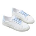 【FOOT SOFA】Women Sneakers Fashion Breathble Vulcanized Shoes Women Pu leather Platform Shoes Women Lace up Casual Shoes White. 