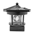 【Must-Have Style】 Lighthouse Solar LED Fence Decor Smart Sensor Beacon Rotating Beam Lamp.