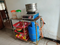 Gas Cooker Stove Table Stand & Cylinder Rack Stand With Vegetable Basket. 