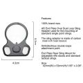 Black support core with ring clip double hole butterfly piece butterfly ring metal Jinming 9th generation buckle buckle 2 a bag outdoor tactical accessories tactical harness loop. 