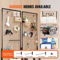 wall rack VEVOR Grid Wall Panels Tower Wire Gridwall Display Racks Double Side Gridwall Panels for Art Craft Shows Retail Display W/ Hooks. 