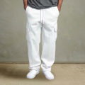 Safego Men Elastic Waistband Pants Men's Plus Size Elastic Waist Jogger Pants with Multi Pockets Street Style Sport Trousers for Spring Fall Stretchy Loose Fit Multi-pocket Men Trousers. 