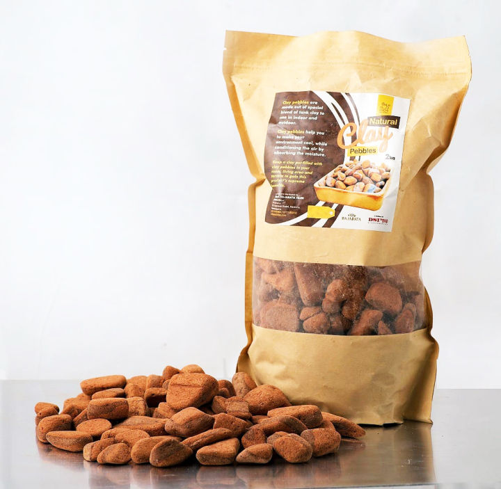 Organic Expanded Clay Pebbles Light Expanded Clay Aggregate, Natural Clay Pebbles for Hydroponic & Aquaponics Growing, Orchid Potting Mix, Dutch Buckets, Drainage