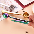 【HOT】 Two-In-One Stainless Steel Coffee Spoon Seal Clip Kitchen Coffee Scoop Food Seal Clip Multi-Function Coffee Bean Measuring Spoon. 