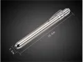 Gem Checking Pen Torch White Colour ( factory direct sale mini led Medical stainless steel flashlight Pocket Clip penlight for Nursing Students Doctors sliver Stainless Steel Body ) Free Batteries. 