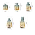 European Retro Relief Transparent Decorative Glass Vase Decor Living Room Luxury Home Decoration Hydroponic Flower Arrangement. 