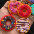 Colorful Keychain Novelty Item Assorted Pack (1/6pcs) Sweet Cake Design Donut Pendant 3D  Cute Dessert Charm for Backpack Decor Kids' Gift Party Gifts Fashion Accessory Collectible Item. 