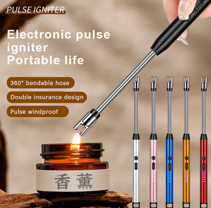 Aluminum Tube USB Arc Pulse Ignition Gun, Gas Stove Igniter, Windproof ...