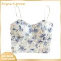 Enigma- Women Sling Vest Floral Lace Embroidered Sling Tank Top Sleeveless Camisole for Women Padded Suspender Style Vest Fashion Bodycon Floral Cami. 