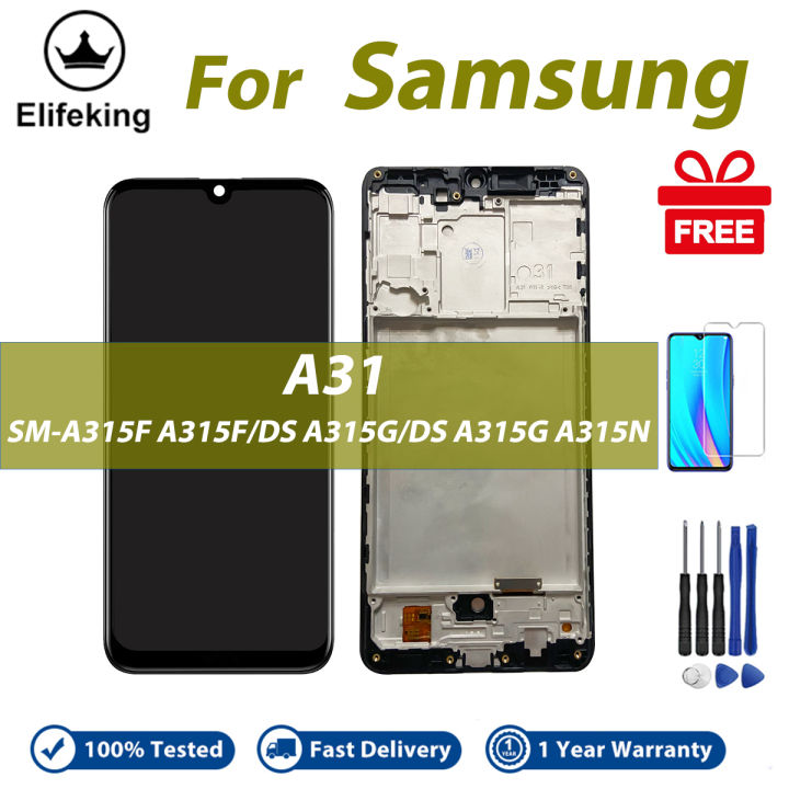 LCD With Frame For Samsung Galaxy A31 A315F Display Touch Screen Digitizer Assembly Replacement Parts A315G A315N