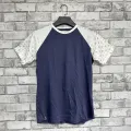 D-Blaq Navy Blossom Raglan T-Shirt. 