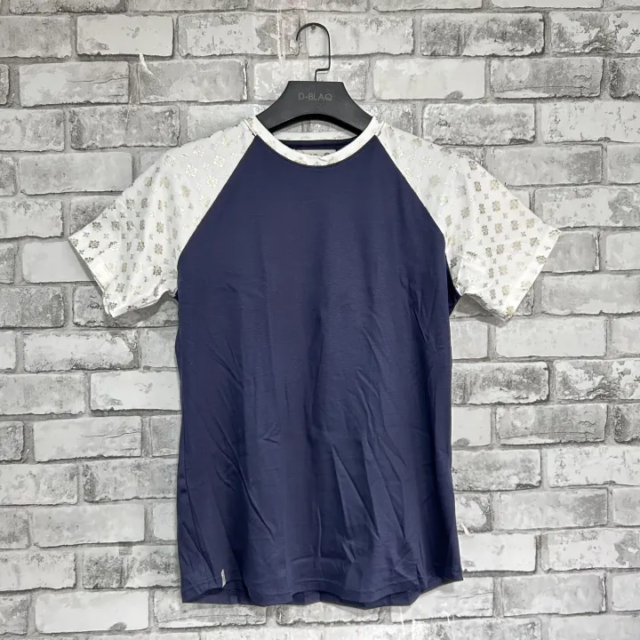 D-Blaq Navy Blossom Raglan T-Shirt