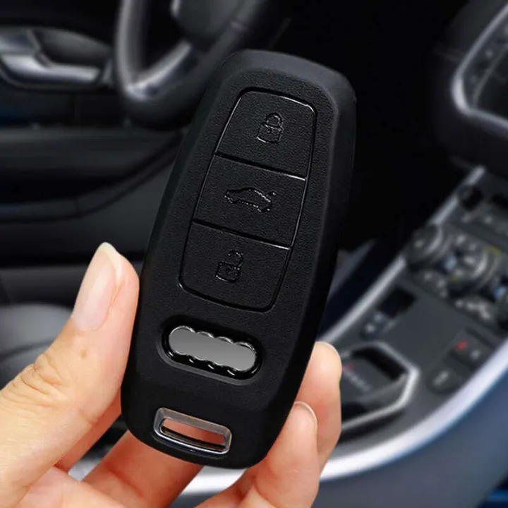 HIBEYO Custodia Smart per Chiave Auto per A1 A2 A3 Q1 Q3 Q5 Q7 TT A4