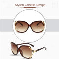 LouisWill Newest Sunglasses Women Sunglasses Ladies Eyewear Anti-UV Square Sun Glasses Accessories Retro Camellia Summer Glasses for Women with Free Glasses Bag. 