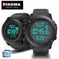 Piaoma Mens Digital Watches Army Military World Time Alarm Sport Stopwatch For Male Waterproof 50M Wristwatch. 