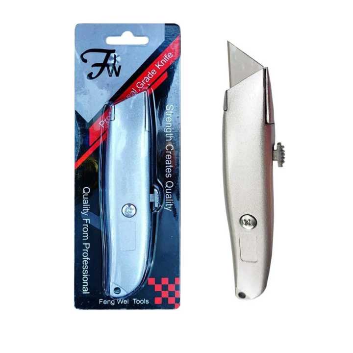 Paper Cutter Custom Sliding Blade Multi Knife Utility Knife Snap off Auto Retractable Blade Stationery Pocket Knife