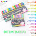 12 24 Color Double Line Outline Art Marker Pen DIY Graffiti Out Line Highlighter Marker for Scrapbook Diary Poster. 