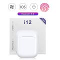 i12 TWS with Bluetooth Headset Earphone Sport and Touch Control. 