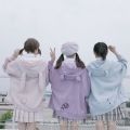 Girlfriends Clothes All-Matching Hoodie Girlfriends Clothes Junior High School Autumn Coat jk Long Sleeve Coat Autumn Ears Rabbit Spring and Autumn. 