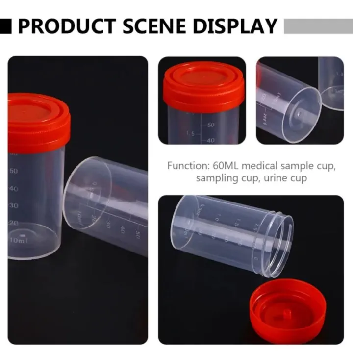 Disposable Urine Sample Cups Laboratory Quality With Scale 10 Pcs Pack ...