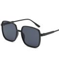 【Low price】【wenfangdianpu】New square large frame sunglasses men and women fresh trend sunglasses plain face flat glasses. 