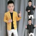 Coat Social Small Suit Solid Color Night Show Handsome Man Casual Guy Autumn Suit Thin Personality Fashionable Top. 